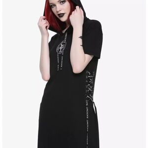 Black Hooded Dress black craft cult